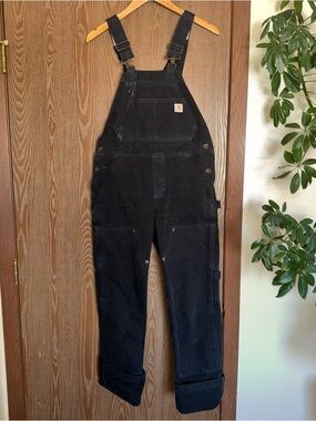 Carhartt Black Workwear Duck Canvas Overalls